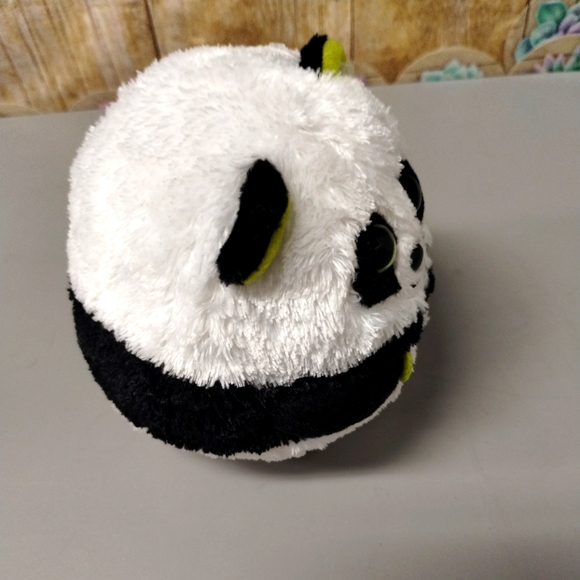 -TY BEANIE BALLZ BONSAI THE PANDA BEAR 5" PLUSH STUFFED ANIMAL ROUND 2011 - Picture 5 of 11